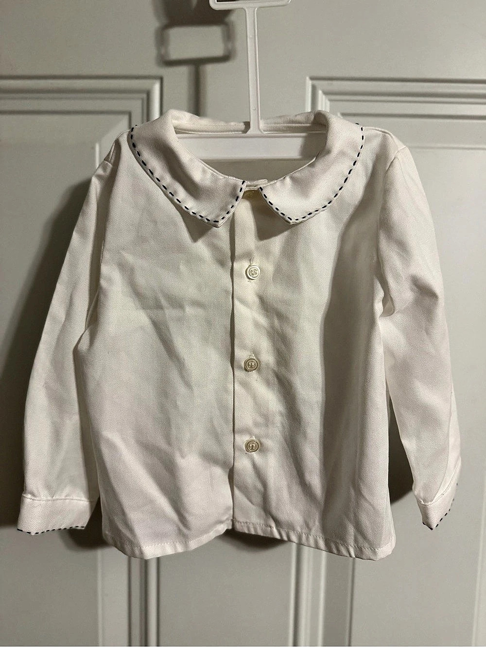 Edgehill CollectionWhite Peter Pan Collar Top Size 12m Like New